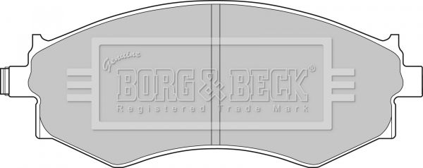 BORG & BECK stabdžių trinkelių rinkinys, diskinis stabdys BBP1494